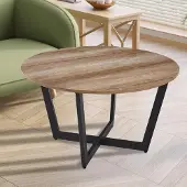 Rousseau Vintage Carmen Salontafel | Oud Eiken Decor | H 45 x B 80 x D 80 cm