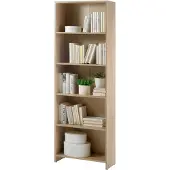 Emob Open boekenkast Bobby | 60 x 24 x 175 cm | Bruin
