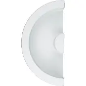 HDD pro Schuifdeurkom Inkapschelp Hdd Halve Maan Massief 40mm Wit Structuur