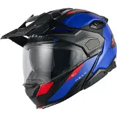 NEXX X.Lifecountry Terra, opklapbare helm ,zwart/blauw/rood ,S