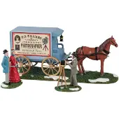 Lemax Traveling photographer wagon, set of 3