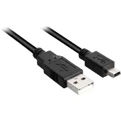 Sharkoon 4044951015580 3m USB A Mini-USB B Zwart USB-kabel