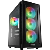 Sharkoon TG6M RGB - Tower - ATX - Seitenteil mit Fenster (gehärtetes Glas) Tower PC-behuizing Zwart