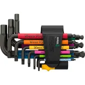 Wera 950/9 Hex-Plus Multicolour Imperial 3 Inbus Haakse schroevendraaierset 5/64 inch, 3/32 inch, 1/8 inch, 5/32 inch, 3/16 inch, 7/32 inch, 1/4 inch, 5/16