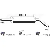 ERNST 645003 Uitlaat middendemper