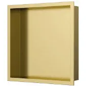 Luca Inbouwnis Sanitair 30x30x6,5cm RVS Geborsteld Goud PVD