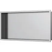 Luca Inbouwnis Sanitair 60x30x6,5cm RVS Geborsteld Nikkel