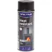 Spectrum Spuitverf Zwart | Spuitlak | Spuitbus Mat Zwart| Hittebestendig | 400ml