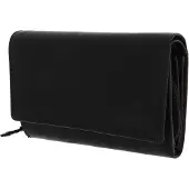 Mustang Leer portemonnee Udine Wallet with Flap Black zwart