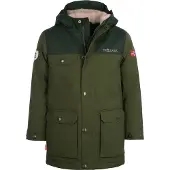 TROLLKIDS - Kid's Gudvangen Jacket - Parka 164, olijfgroen/groen