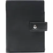 Esquire Leren Portemonnee Rome Wallet High Black Zwart