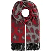 Fraas Sjaal Leo Scarf Red Rood Veelkleurig