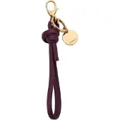 Fossil Leren Sleutelhanger Keyfob Key Ring Amethyst Paars