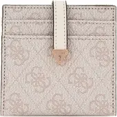 GUESS Kaarthoes Laurel SLG Tab Card Case Dove Logo Crème