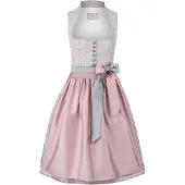 Stockerpoint Dirndl 'Monroe' blauw / zilvergrijs / oudroze