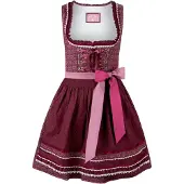 Stockerpoint Dirndl 'Kim' rosa / bordeaux / wit