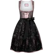 Stockerpoint Dirndl 'Finja' rosa / zwart / zilver