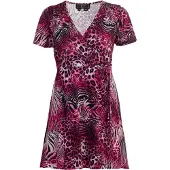 Faina Jurk pink / rosé / oudroze / zwart