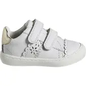 Vertbaudet Leren babysneakers met klittenband wit