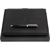 HUGO BOSS Schrijfmappen Label Writing Set Black Zwart
