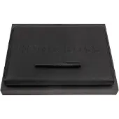 HUGO BOSS Schrijfmappen Label Writing Set Black Zwart
