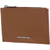 Mandarina Duck Leren Kaarthouder Mellow Urban Wallet Indian Tan Bruine