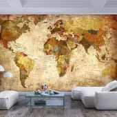 Karo-art Fotobehang - Oude wereldkaart