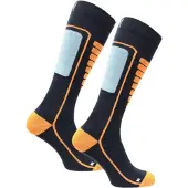 Norfolk Courchevel, skisokken, navy/oranje