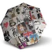 Doppler Paraplu Modern.Art Long Automatic Postcards Rood Veelkleurig