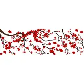 Crearreda muursticker Red Ranage 35 x 100 cm rood