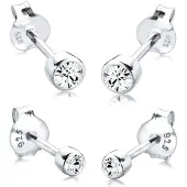 Elli oorstekers van 925 sterling zilver (2 paar)