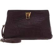 Coccinelle Leren Schoudertas Avondtas Beat Clu. Cro. S Handbag Darkbrown Donkerbruin