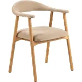 Ebuy24 Addi Eetkamerstoel Met Armleuning Stof Beige