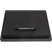 HUGO BOSS Schrijfmappen Label Writing Set Black Zwart