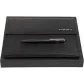 HUGO BOSS Schrijfmappen Writing Set Black Zwart