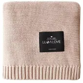 Lullalove Bamboe Dekentje Karamel Beige 80x100 cm