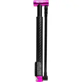 Muc-Off AirMach Carbon - Fietspomp - Compacte handpomp - Lichtgewicht koolstofvezel - Presta en Schrader ventiel - Inclusief montagebeugel