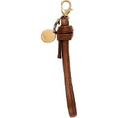 Fossil Leren Sleutelhanger Keyfob Key Ring Brown Bruine