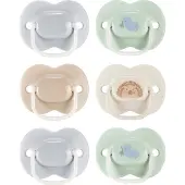 Tommee tippee Anytime Fopspenen, 0-6m, 6 stuks, symmetrische speen zit altijd rechtop, BPA-vrije fopspeen van silicone, orthodontisch ontwerp, mengkleuren