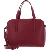 Coccinelle Leren Handtas Schoudertas Swap Handbag Grained Leather Garnet Red Wijnrood