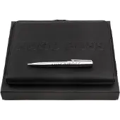 HUGO BOSS Schrijfmappen Label Writing Set Black Zwart