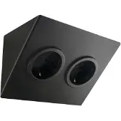 Caressi contactdoos dubbel stopcontact met randaarde 11,5x14x5,9 cm zwart