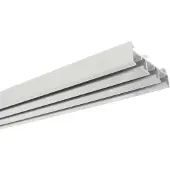 Gardinia Gordijnrail voor vlakke gordijnen, model Atlanta, wit, 3-delig, 160 cm
