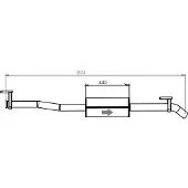 DINEX 54308 Uitlaat middendemper