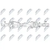NTY NPW-RE-107 Aandrijfas