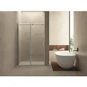 Wiesbaden Slide douchedeur 140x200cm chroom 8mm glas NANO coating