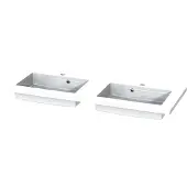Tiger Wastafel s-line quadro 120 cm glanzend wit