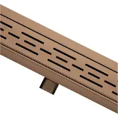 Wiesbaden Douchegoot met flens en rooster 70 x 7 cm geborsteld brons koper