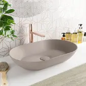 Mondiaz onni waskom solid surface 55 cm kleur smoke /smoke