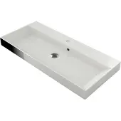 SaniGoods Kolo wastafel 100cm 2 kraangaten wit glans